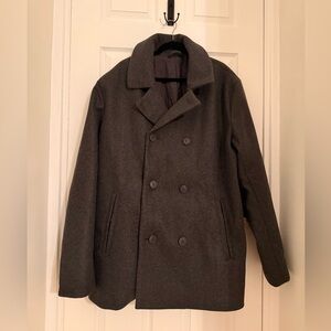 Old Navy Men's Charcoal Pea Coat